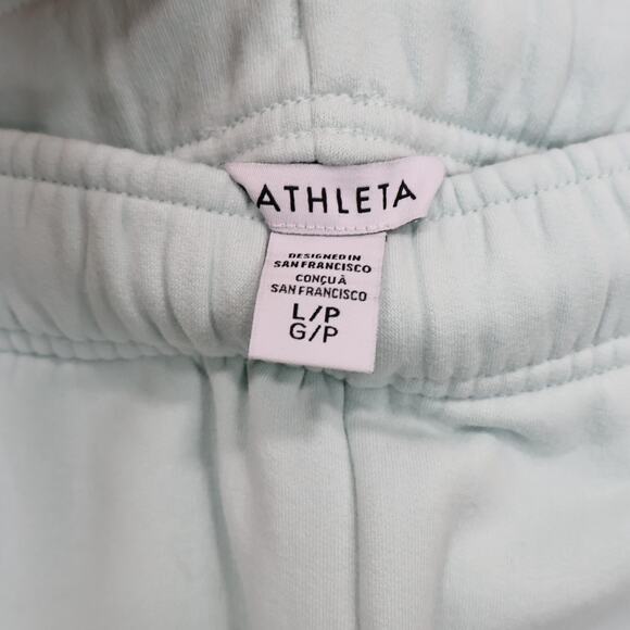 Athleta Forever Fleece Jogger Glacier Size Large Petite NWT - Picture 6 of 9